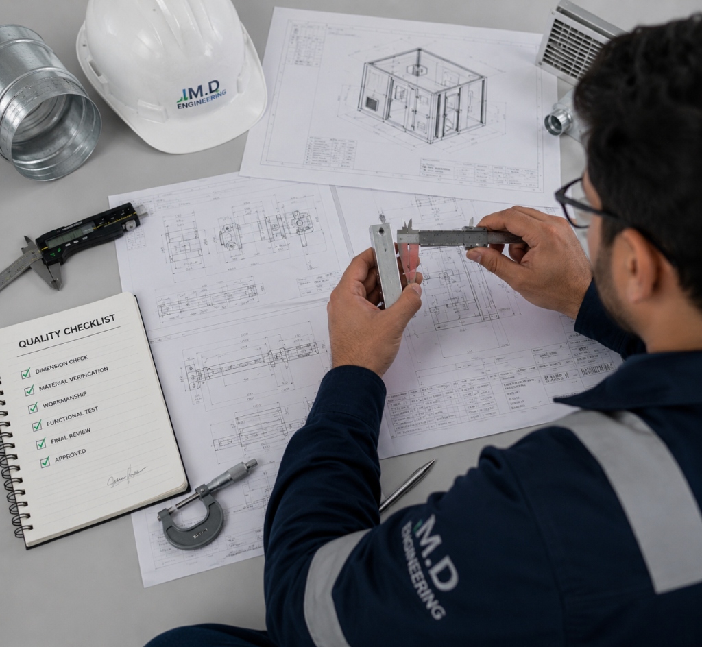 MD Engineering controlled environment designs and quality checks